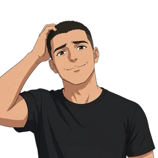 Illustrazione dell'avatar Kana che si gratta la testa con leggero imbarazzo onesto.
